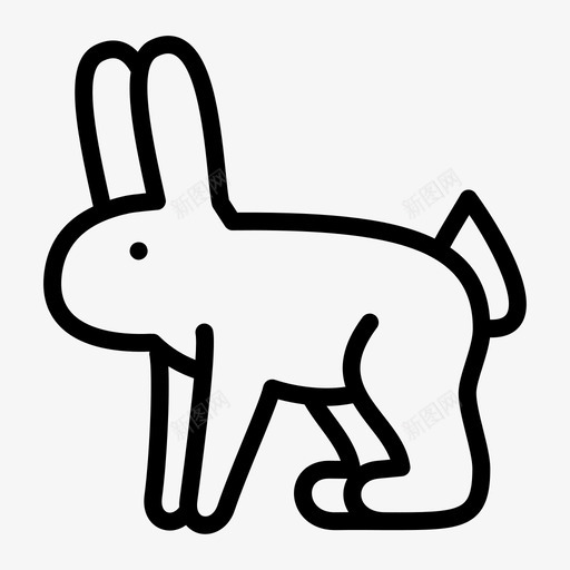 站着的小兔子小兔子图标svg_新图网 https://ixintu.com 兔子 小兔 站着