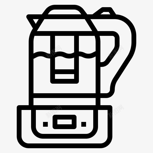 电热水壶办公室180轮廓图标svg_新图网 https://ixintu.com 办公室180 电热水壶 轮廓