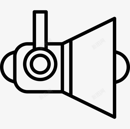 聚光灯电影院66轮廓图标svg_新图网 https://ixintu.com 电影院 聚光灯 轮廓