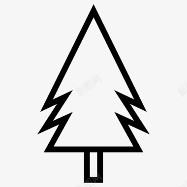 圣诞树冷杉树大自然图标图标