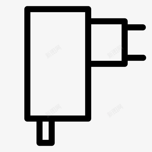 适配器充电器电话图标svg_新图网 https://ixintu.com 充电器 插头 电话 适配器