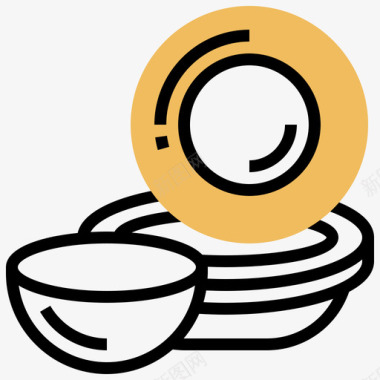 菜肴烧烤和烧烤派对4黄影图标图标
