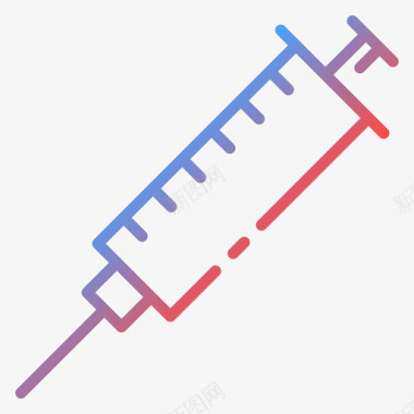 注射器医用204梯度图标图标