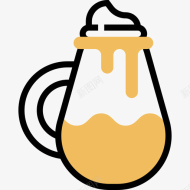 咖啡咖啡59黄色阴影图标图标