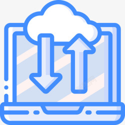 信息技术笔记本电脑信息技术10蓝色图标高清图片