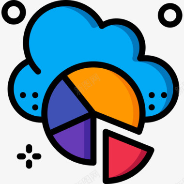 云计算数据科学15线性颜色图标图标