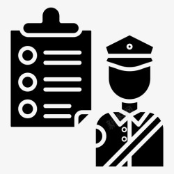机场细节海关细节警察图标高清图片