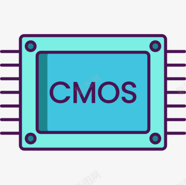 Cmos计算机科学3线性彩色图标图标