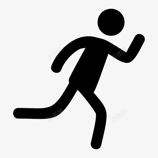 跑步锻炼健身图标svg_新图网 https://ixintu.com 健身 慢跑 跑步 锻炼 马拉松