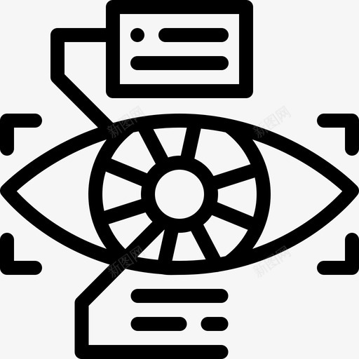 眼睛扫描数字服务8线性图标svg_新图网 https://ixintu.com 数字服务8 眼睛扫描 线性