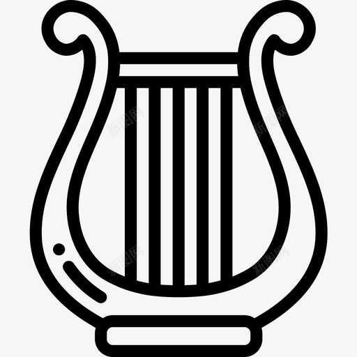 竖琴希腊神话19直系图标svg_新图网 https://ixintu.com 希腊神话19 直系 竖琴