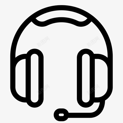 耳机音频麦克风图标svg_新图网 https://ixintu.com 技术 耳机 音频 麦克风
