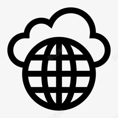 浏览器云全球图标图标