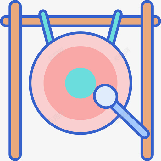 锣音乐105线颜色图标svg_新图网 https://ixintu.com 线颜色 锣 音乐105