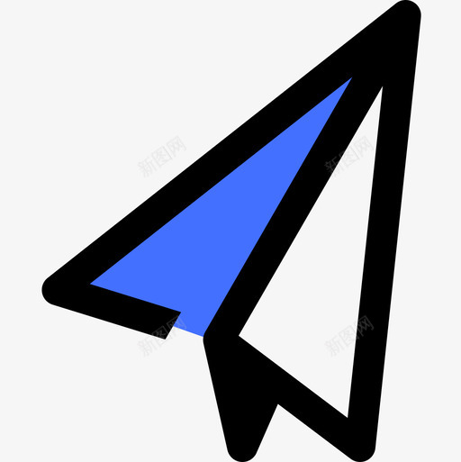 纸飞机创意8蓝色图标svg_新图网 https://ixintu.com 创意 蓝色 飞机
