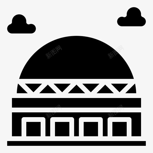 穹顶建筑集合3填充图标svg_新图网 https://ixintu.com 填充 建筑 穹顶 集合