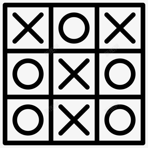 tictactoe游戏儿童游戏图标svg_新图网 https://ixintu.com lineset195 tic-tac-toe 儿童游戏 图标 娱乐 游戏 粗体