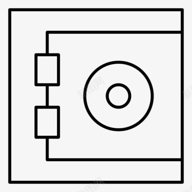 银行保护保险箱图标图标