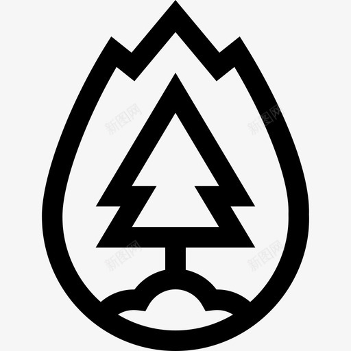 森林火灾气候变化7线性图标svg_新图网 https://ixintu.com 森林大火 森林火灾 气候变化7 线性