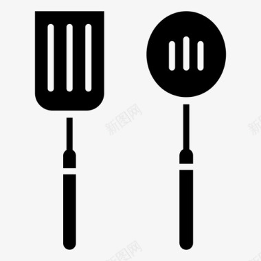 勺子盘子食物图标图标