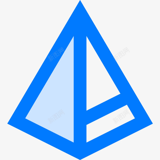 金字塔数学8蓝色图标svg_新图网 https://ixintu.com 数学 蓝色 金字塔