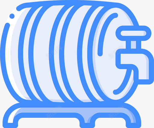 啤酒桶蒸馏和酿造4蓝色图标svg_新图网 https://ixintu.com 啤酒桶 蒸馏和酿造4 蓝色
