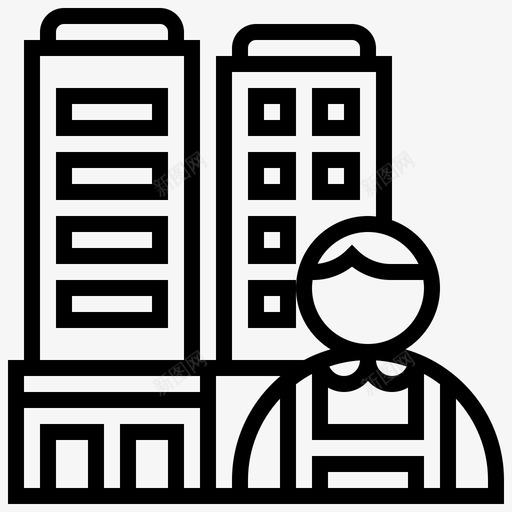 房客房地产208直系图标svg_新图网 https://ixintu.com 房地产 房客 直系