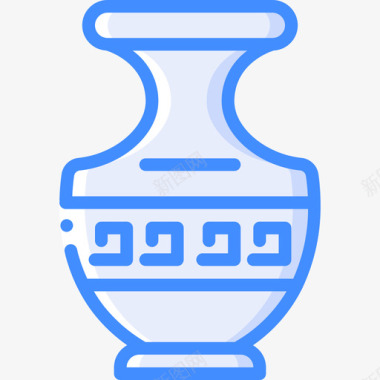 花瓶希腊神话22蓝色图标图标