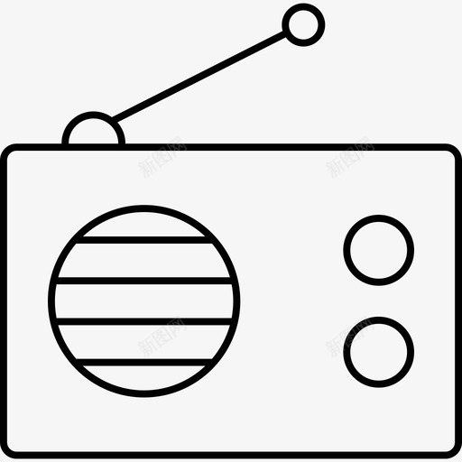 收音机天线音频图标svg_新图网 https://ixintu.com 天线 媒体 收音机 线路 详细 说明 音乐 音视频 音频