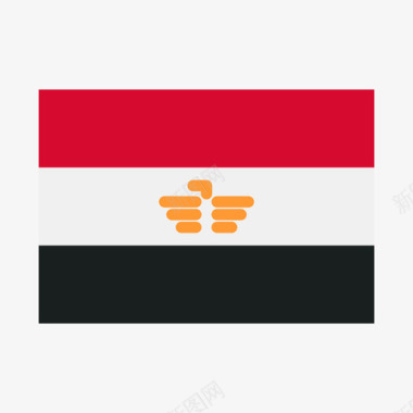 埃及国旗平坦图标图标