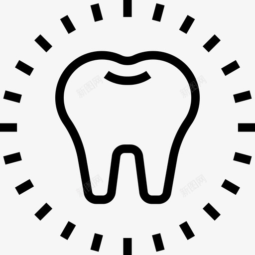 牙齿美白牙齿31线性图标svg_新图网 https://ixintu.com 牙齿 线性 美白
