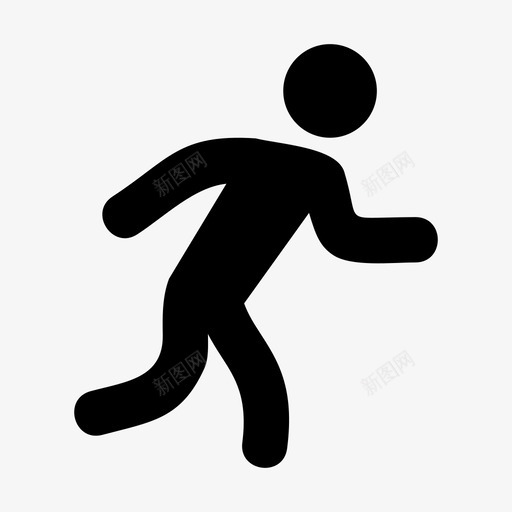 跑步锻炼健身图标svg_新图网 https://ixintu.com 健身 慢跑 跑步 锻炼 马拉松