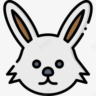 兔子弹簧82线形颜色图标图标
