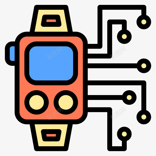 智能手表aiforearth2线性颜色图标svg_新图网 https://ixintu.com aiforearth2 智能手表 线性颜色