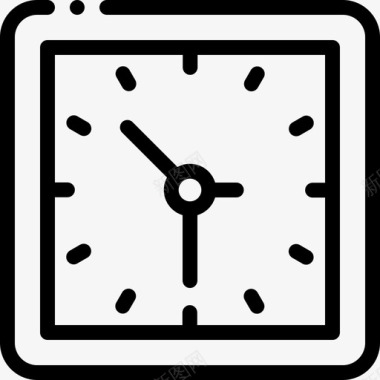 时钟时间59线性图标图标