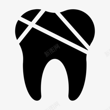 损坏牙齿牙齿口腔图标图标