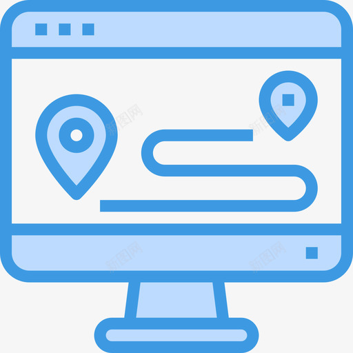 地图网站和windows界面蓝色图标svg_新图网 https://ixintu.com windows 地图 界面 网站 蓝色
