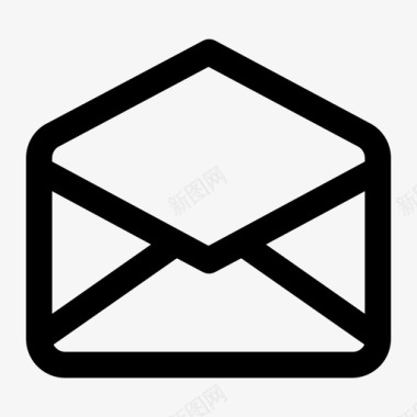 打开电子邮件文件信件图标图标