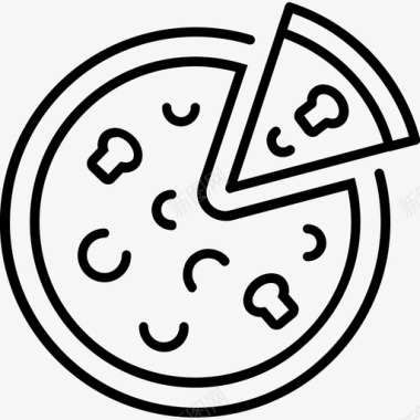 披萨咖啡馆菜肴图标图标