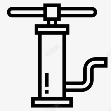 空气泵循环4线性图标图标