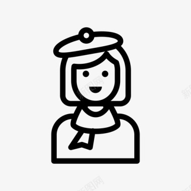 女警察头像女图标图标