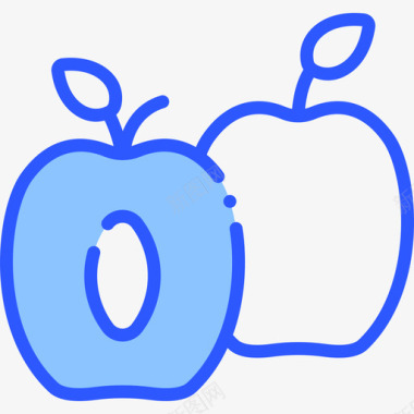 杏水果19蓝色图标图标