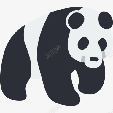 熊猫中国33号扁平图标图标