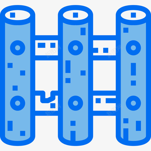 栅栏农场32蓝色图标svg_新图网 https://ixintu.com 农场 栅栏 蓝色