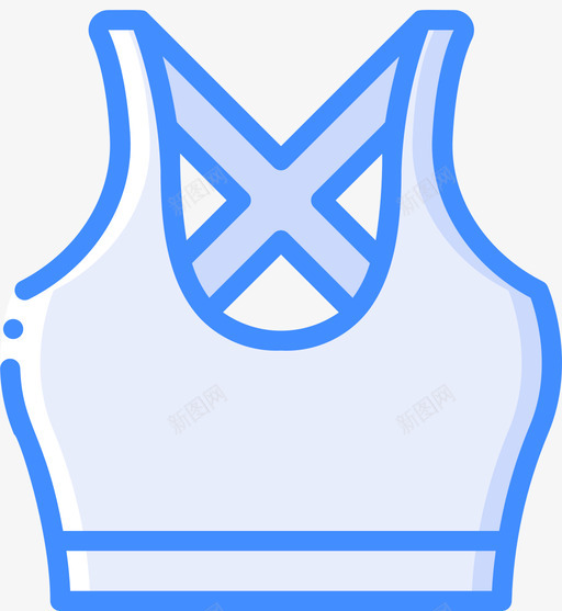 上衣时尚和服装蓝色图标svg_新图网 https://ixintu.com 上衣 时尚和服装 蓝色