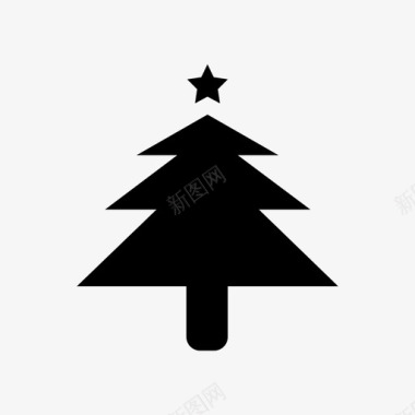 圣诞树礼物节日图标图标