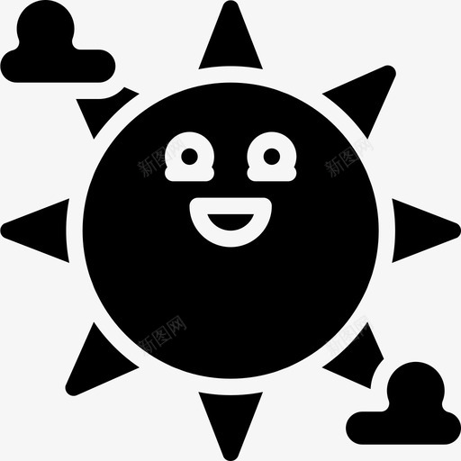 太阳可爱的图标3填充svg_新图网 https://ixintu.com 可爱 图标 填充 太阳 爱的