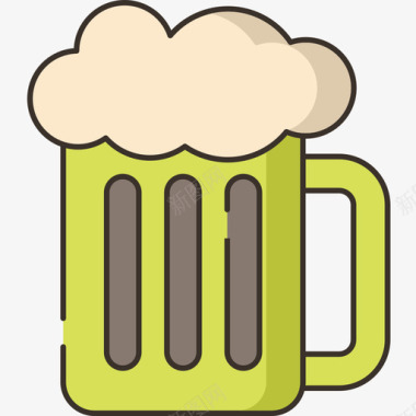 根啤食品饮料6原色图标图标