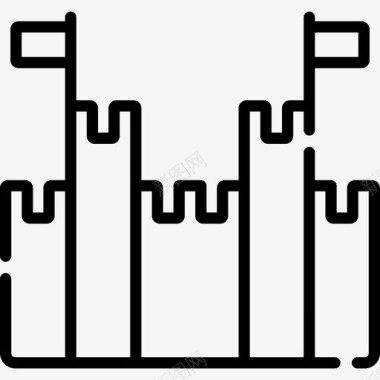 葡萄牙城堡4直线图标图标