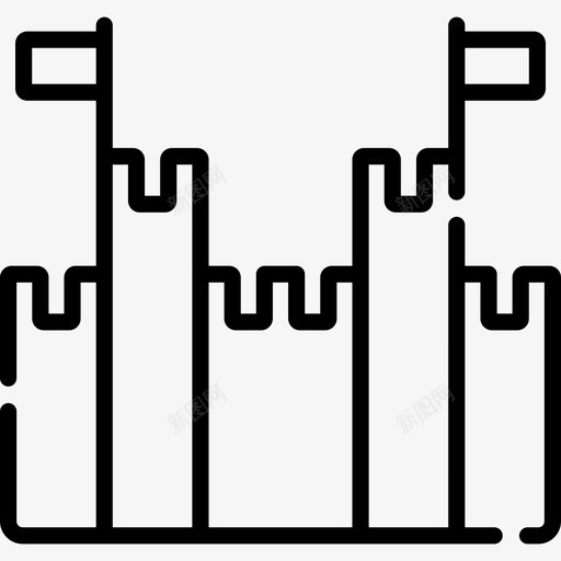 葡萄牙城堡4直线图标svg_新图网 https://ixintu.com 城堡 直线 葡萄牙